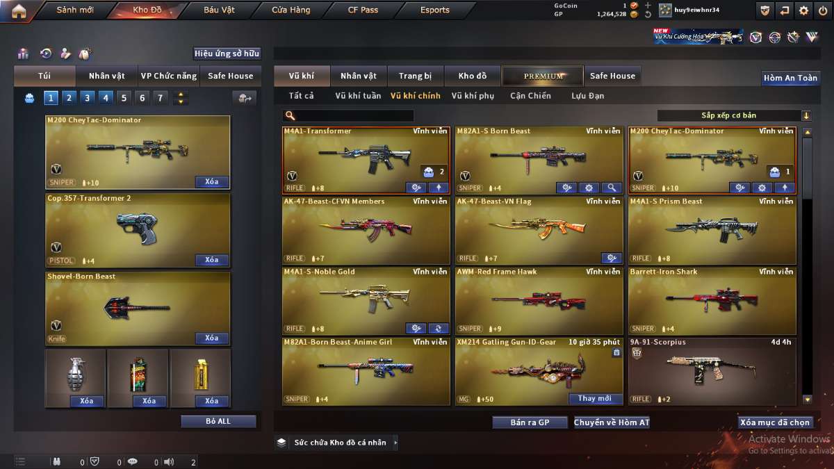 shop acc cf uy tin gia re